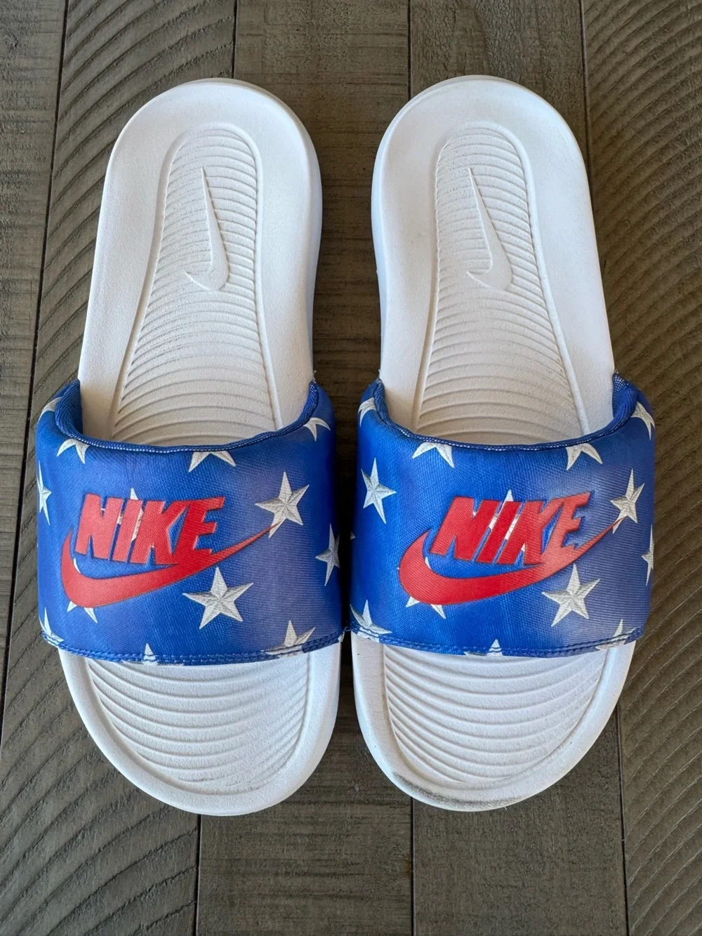 Nike Victori One All-Over Printed Star Slides - Sandals Size 9